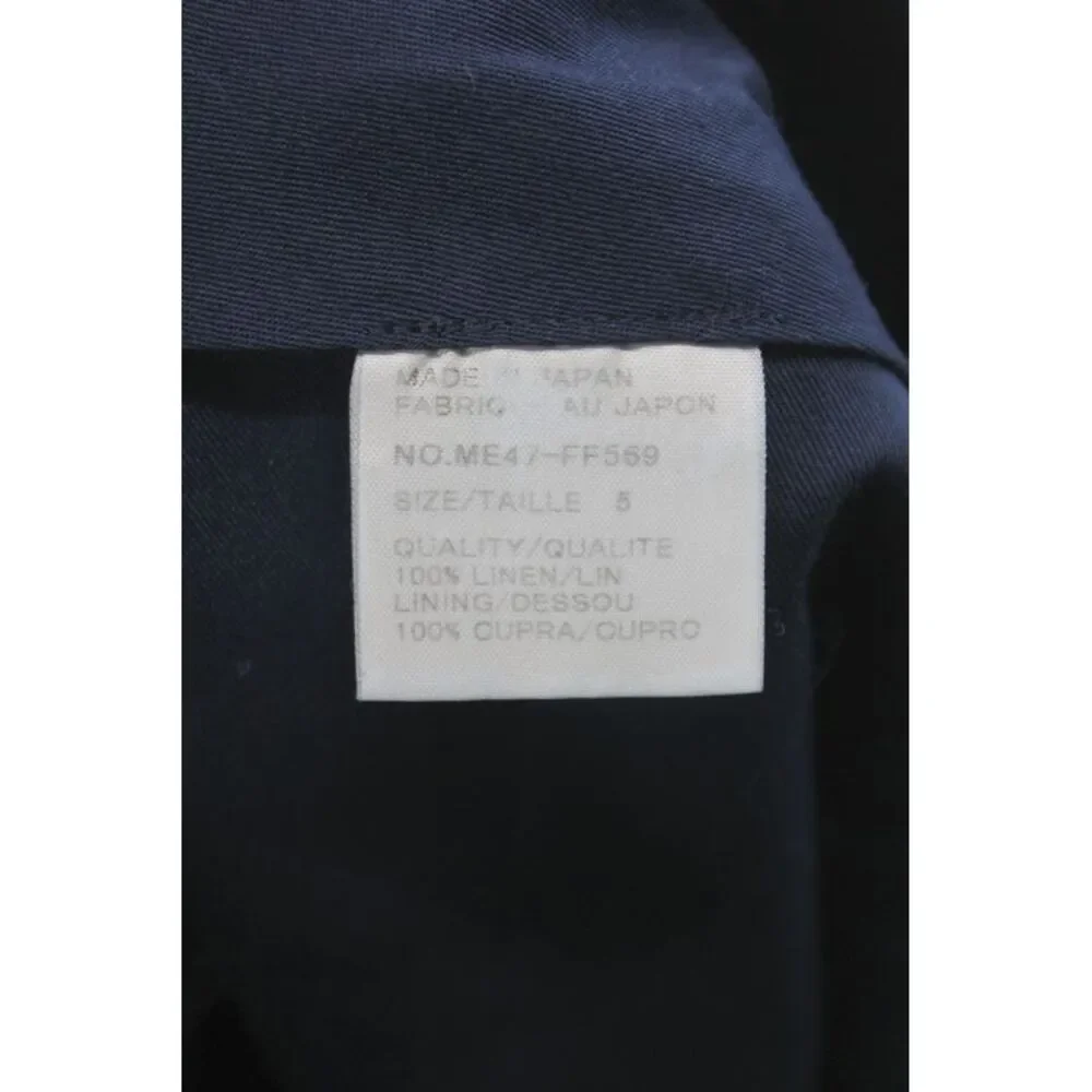 Issey Miyake Mens Dress Pants Blue 100% Linen Button Size 50